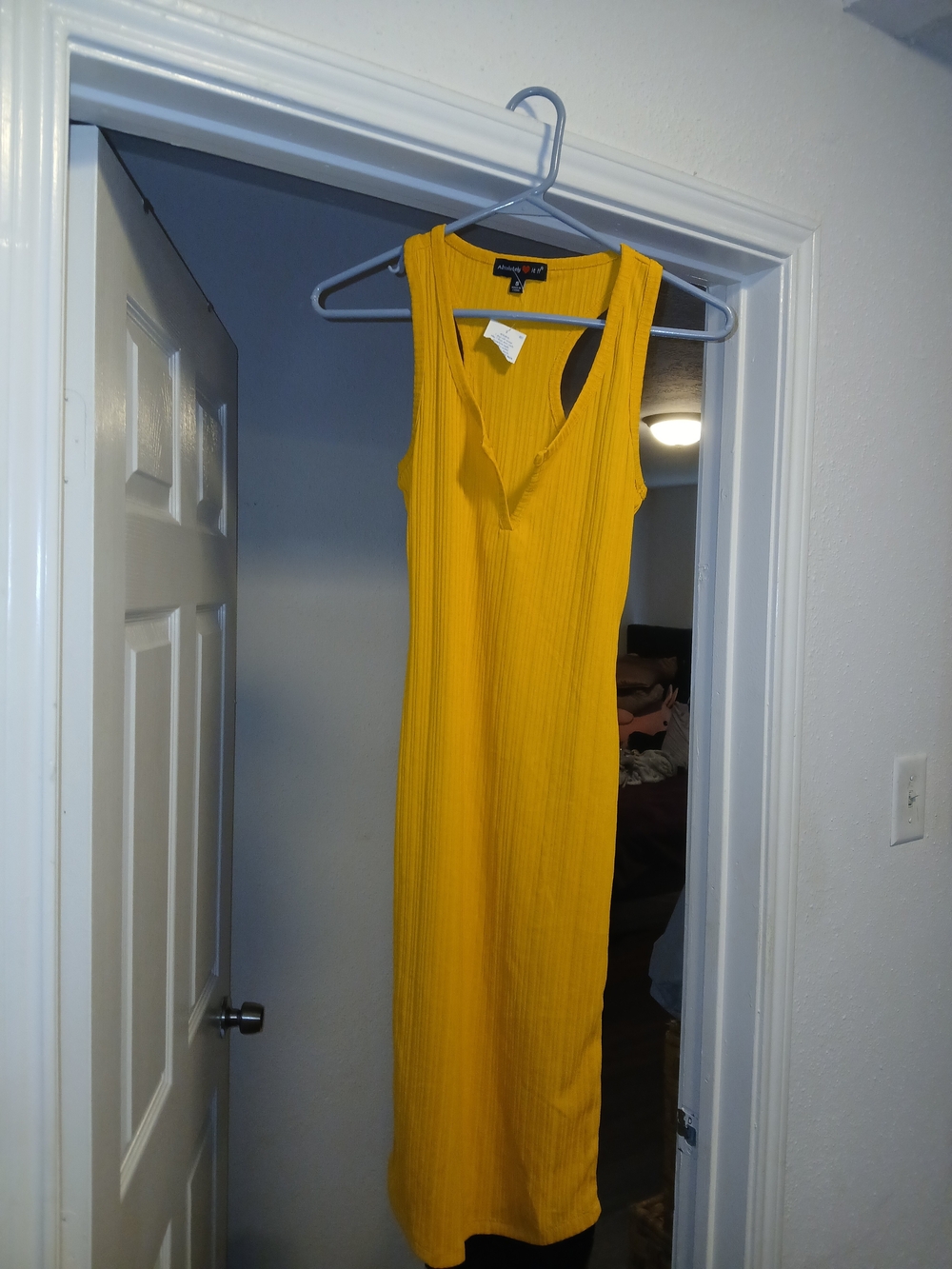Absolutely Love It NWT Sleeveless Ribbed Maxi Dress in Mustard